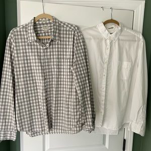 Bundle of two J.Crew Men’s Slim Untucked casual shirts - XL